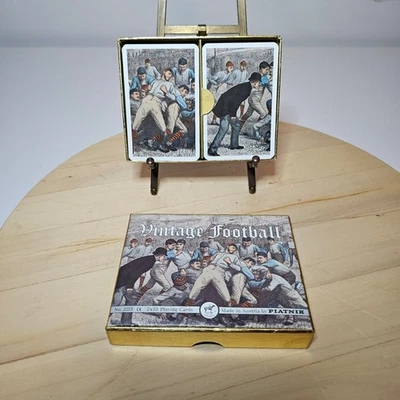Cartas de baralho de pôquer vintage Piatnik futebol 2 baralhos originais feitas na Áustria nº. - Imagem 1 de 3