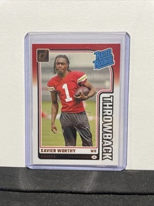 2024 Panini Donruss NFL Xavier Worthy Rated Rookie Throwback RC #50 Chiefs - Bild 1 von 2