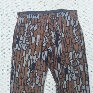 Vtg Cabelas Whitetail Clothing Treebark Camo Hunting Wool Pants - 38 Regular - Picture 1 of 12
