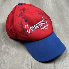 AUTOGRAPHED Vintage Summit Racing Embroidered Snapback Hat Baseball Cap Signed