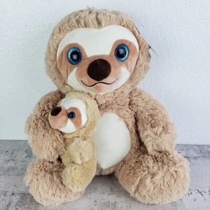 NWT Plush Paradise TOY FACTORY Sloth Momma 15" Set Mom Baby Stuffed Animal - Picture 1 of 11