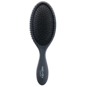 Cala Wet-N-Dry Round Detangling Brush for All Types Hair Detangler Black