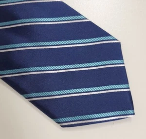 Corbata de seda tejida a rayas azul marino para hombre Brooks Brothers EE. UU. NUEVA - Imagen 1 de 9