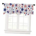  54x18in 4th of July Independence Day Window Treatment Valances Bule and Red 