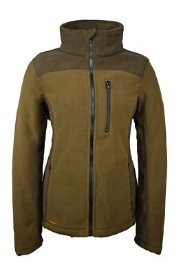 HUBERTUS Damen Fleecejacke EIFEL zweifarbig oliv/braun Jacke Jagdjacke Damenjac