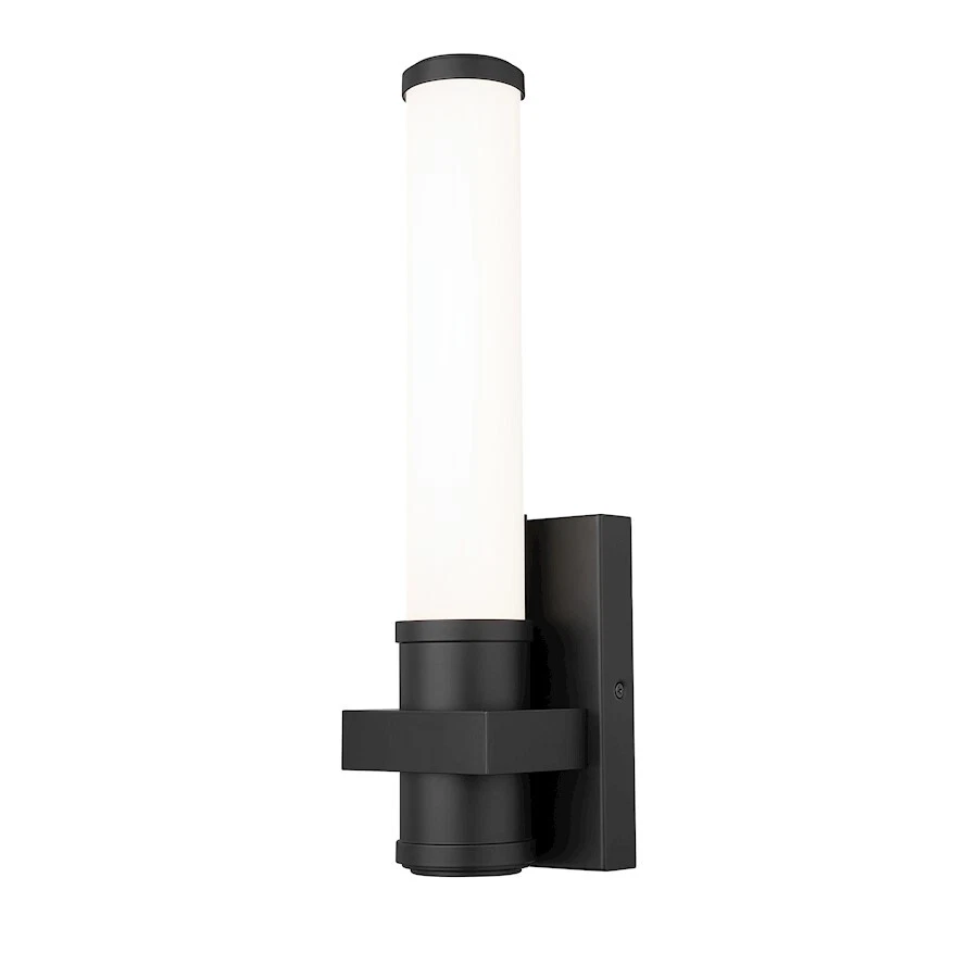 Z-Lite Idris 1 Light 4" Wall Sconce, Matte Black/Opal White - 1019-1S-MB-LED - Image 1 of 1