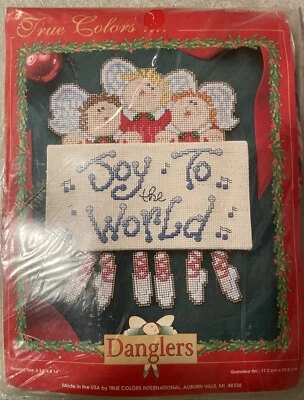 Kit de punto de cruz contado True Colors Joy to The World Danglers - 6,75" x 8,25" Foto 1 de 2