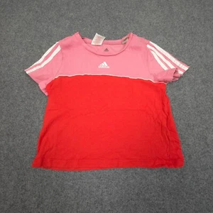 adidas Shirt Kids SMALL pink Casual girl t-shirt short sleeve cotton Size S - Picture 1 of 9