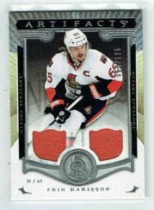 15-16 UD Upper Deck Artifacts  Erik Karlsson  /125  Dual Jerseys