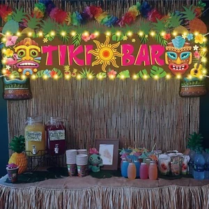 Tiki Bar Light Up Sign Luau Hawaiian Party Decor Beach Pool Moana Aloha - Picture 1 of 6