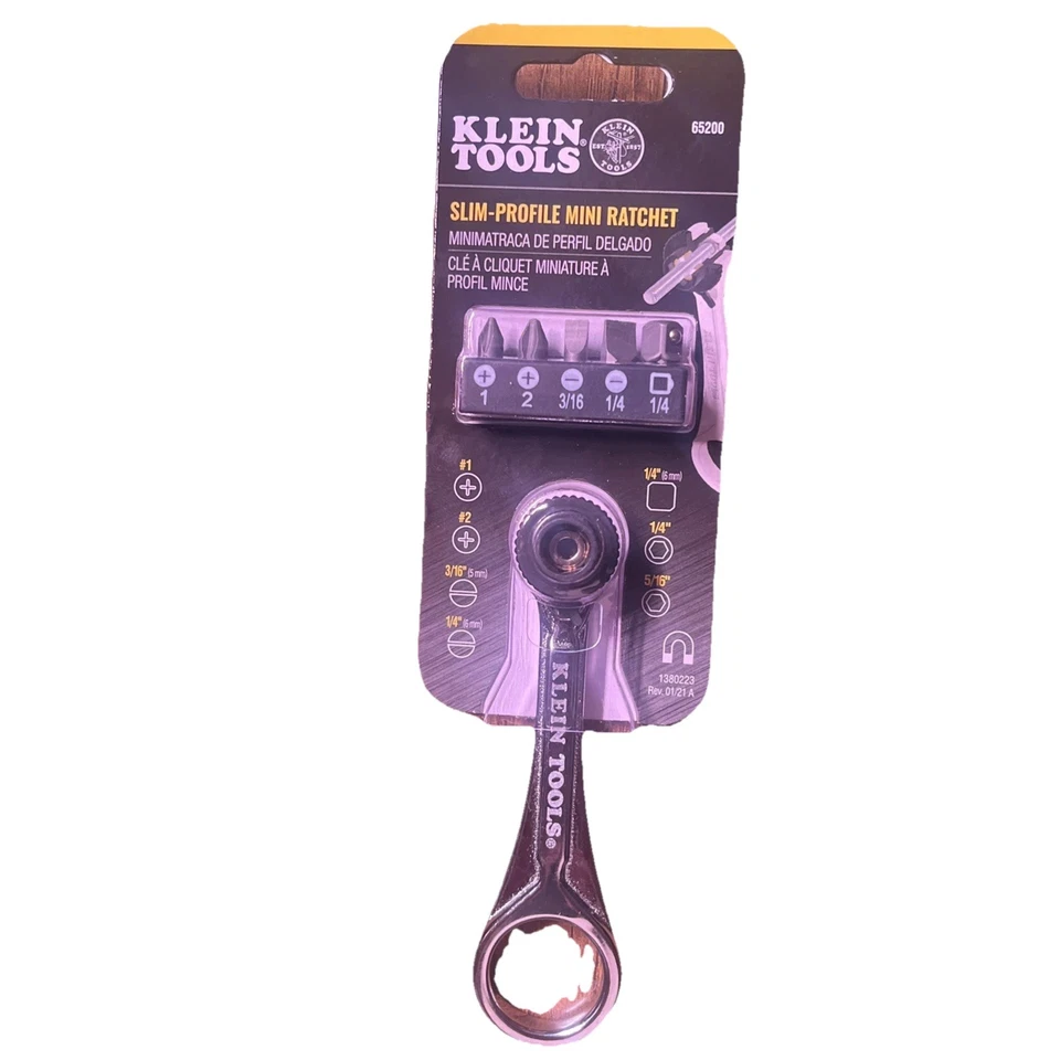 Klein Tools 65200 1/4英寸驱动72齿轮牙齿手棘轮 — 第 1/1 张图片