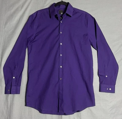 Camisa J. Ferrar Roja Para Hombre Ajustada Talla 15-15.5-32/33 Preppy Vestido Clásico Negocios Foto 1 de 4