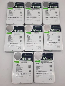 8 x LOT Repair Seagate Exos 14TB SAS 12GB 3.5 512e 4KN ST14000NM0048 B Grade 70 - Afbeelding 1 van 5