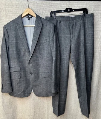 Banana Republic Mens Suit Marzotto Wool Blazer 44R 34x32 (36x29) Gray Slim - Image 1 of 4