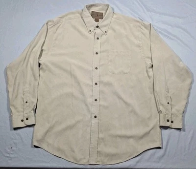 VTG Duck Head Expedition Long Sleeve Button Up Shirt Beige Sz XL 100% Polyester  - Image 1 of 4