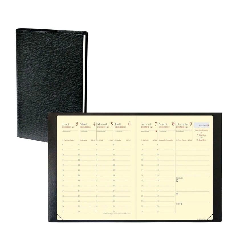QUO VADIS 368034Q QUO VADIS Agenda de poche Carla Prestige, 2026, Impala noir