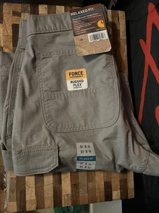 Carhartt Relaxed Fit Carpenter Shorts Men's Size 31X11 Gray 2 PAIRS BRAND NEW - Picture 1 of 2