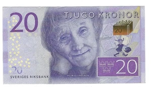 Billete Suecia 20 coronas 2015 P69a, Pippi Longstockings!!! - Imagen 1 de 2