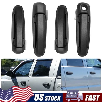 Nuevo juego de 4 manijas de puerta exteriores laterales derechas y traseras para Dodge Ram 1500 Foto 1 de 4