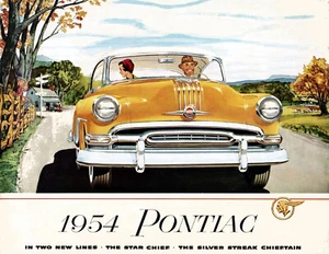 1954 Pontiac Silver Streak Chieftain Showroom Illustration 13 x 17 Giclee Print - Picture 1 of 1