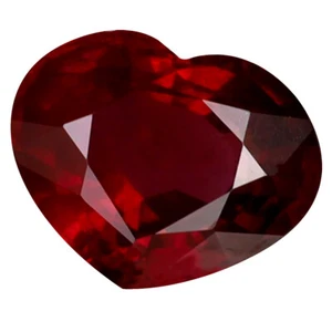 1.46 ct Astonishing Heart (8 x 6 mm) Tanzania Purplish Pink Rhodolite Garnet - Picture 1 of 1
