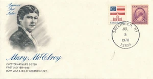 POSTAL HISTORY EVENT QUALITY COVER FIRST LADY MARY McELROY-PRES.GARFIELD SISTER - Picture 1 of 1