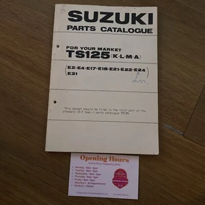 Suzuki TS125(K.L.M.A) Parts Catalogue 2nd Edition Printed 1975 99000-91495-002 - Picture 1 of 7