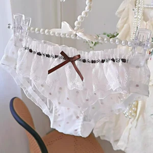 Lolita Girls Bow Underpants School Panties Briefs Lace Japanese Cute Underwear - Picture 1 of 7