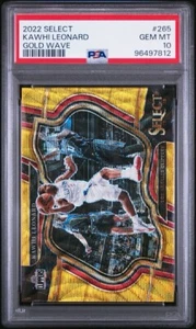 2022-2023 Select Kawhi Leonard Courtside GOLD WAVE SSP 10/10 PSA 10 POP 1 - Picture 1 of 2