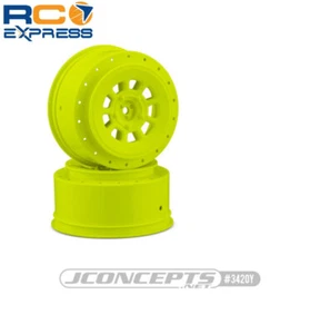 JConcepts 9-Shot 12mm Hex +3mm Offset Wheel Yellow SC10 / Sc6.1 2 piece JCO3420Y - Picture 1 of 1