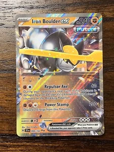 Pokemon S&V Temporal Forces Iron Boulder ex Double Rare 099/162 - Picture 1 of 1