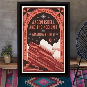 Póster de Jason Isbell y la unidad 400 3 de mayo de 2024 Red Rocks Amphitheatre Morrison - Imagen 1 de 8