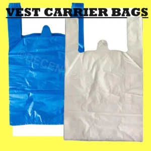 WEISSE & BLAUE WESTE TRAGE TASCHEN VERSCHIEDENE TASCHEN FÜR SUPERMARKT LEBENSMITTEL ZUM AUSNEHMEN - Bild 1 von 5