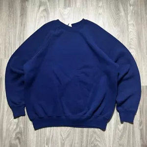 Vintage 90s Lee Blue Blank Crewneck Sweatshirt - Bild 1 von 5