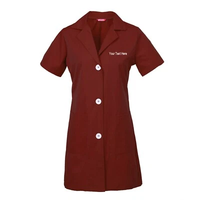 Custom Embroidered Women's Lab Coat  Short Sleeves - Image 1 of 2