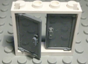 LEGO Porte 1x4x3 Blanc Neuf Gris Foncé - Picture 1 of 1