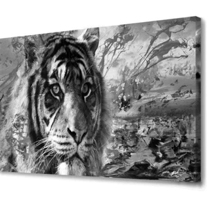 Leinwand Bilder XXL Wandbilder Tiger Tiere Abstrakt Bilder Max.200x100x4cm 2689A - Bild 1 von 6