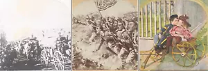 1898+ San Juan Hill Span-Am War Off Duty Kiss German Retreat WWI Stereoview LOT - Picture 1 of 7