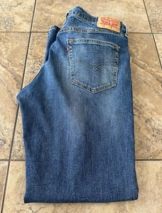 Levis 541 Jeans 34x34 Mens Blue Denim Straight Leg Fit Dark Wash Fit 36X32 - Picture 1 of 7