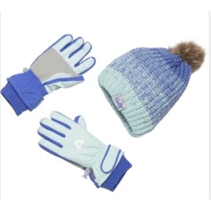 Hurley Beanie and Ski Gloves Set Insulated for Big Girls MINT CANDY L/XL - Picture 1 of 2