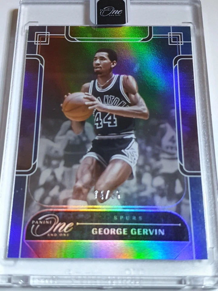 Panini One and One George Gervin #168 2023 azul/35 holograma - Panini sellado de fábrica Foto 1 de 3