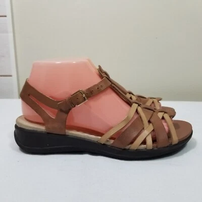 Sandalias Softwalk para mujer talla 7M con cordones marrón. Foto 1 de 4