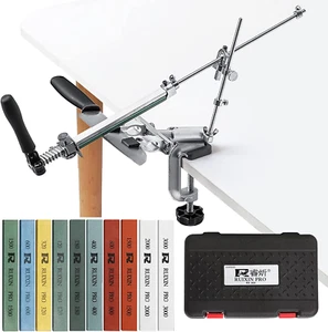 RUIXIN PRO RX-009 Affilacoltelli Professionale 10 Whetstones Rotazione 360° - Foto 1 di 11