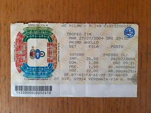 Biglietto AC Milan Trofeo Tim 2004 con Inter, Milan e Juventus 27/07/2004 - Foto 1 di 2