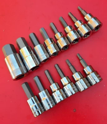 NEW CRAFTSMAN 14 Piece SAE METRIC Hex Allen Key Bit Socket Driver Set - Image 1 of 4