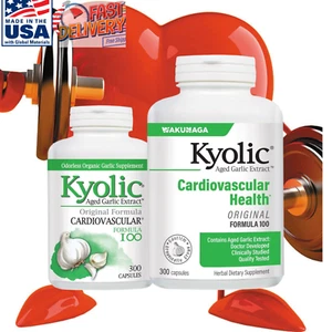 300 Caps KYOLIC CARDIOVASCULAR Health AgedGarlicExtract Formula 100,BodySupport - Picture 1 of 8