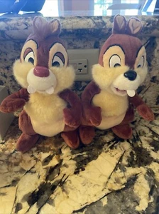 Disney Parks Chip and Dale 9" Plush Set of 2 Chipmunks Stuffed Animal W/o Tags - Picture 1 of 8