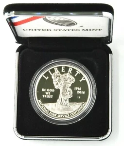 2016 P 100th Anniversary of National Park Service 90% Silver Proof IN CAPSULE - Picture 1 of 3