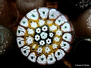 Murano Millefiori Aventurine Paperweight Vintage Venice Italy Toso Moretti 6 - Picture 1 of 12