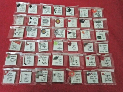 42 SPORTS Collectible Fridge Magnets HandMade 2"x 2" for Lockers,Tool Boxes 7#13 Cover